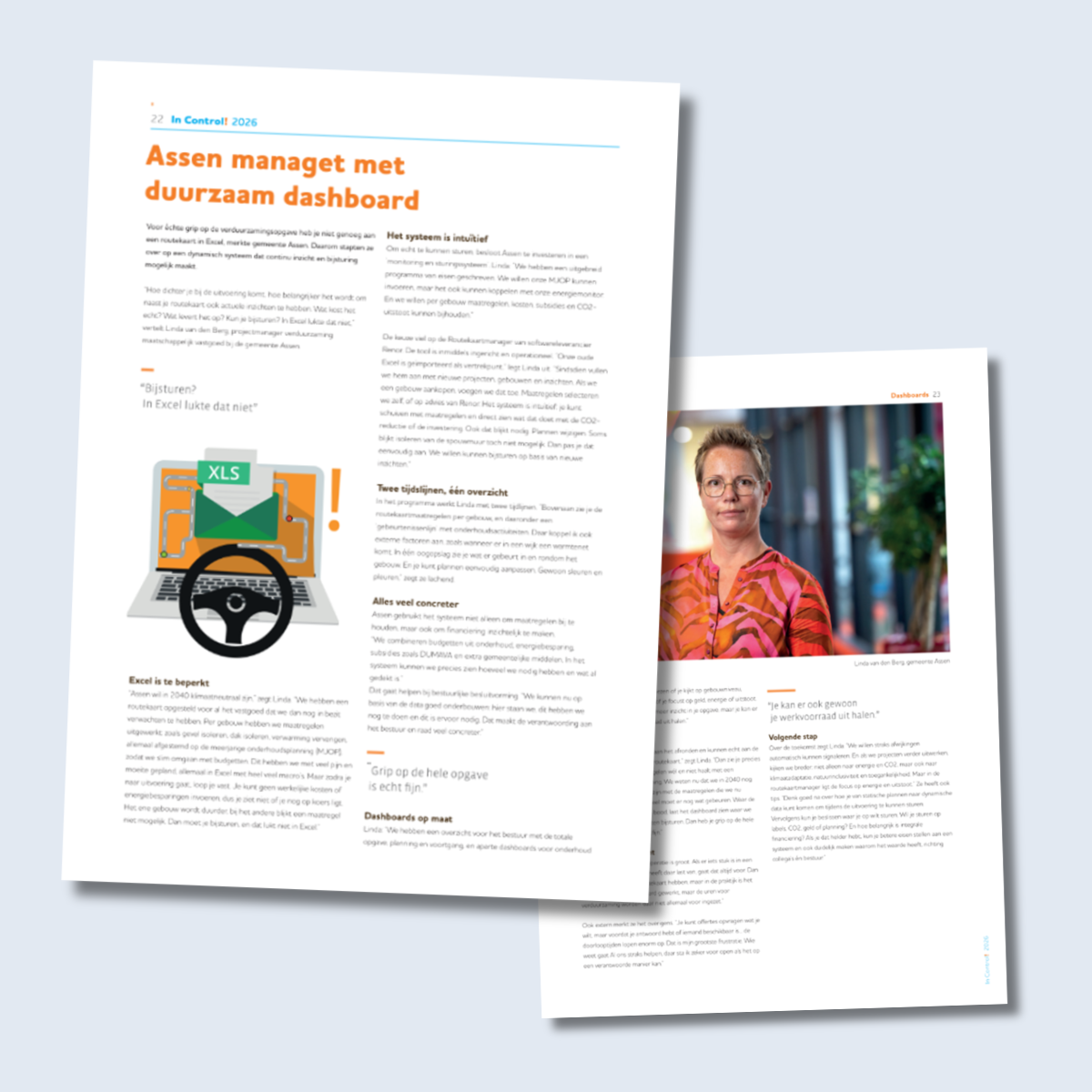 Artikel "Assen managet met duurzaam dashboard" in In Control magazine